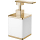 Купить Дозатор для жидкого мыла Boheme 10969-W-G Белый Золото в магазине сантехники Santeh-Crystal.ru