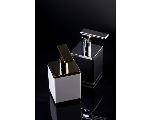 Купить Дозатор для жидкого мыла Boheme 10969-W-G Белый Золото в магазине сантехники Santeh-Crystal.ru