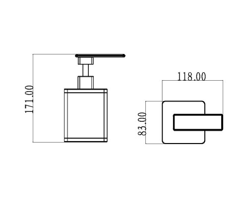 Купить Дозатор для жидкого мыла Boheme 10969-B-CR Черный Хром в магазине сантехники Santeh-Crystal.ru