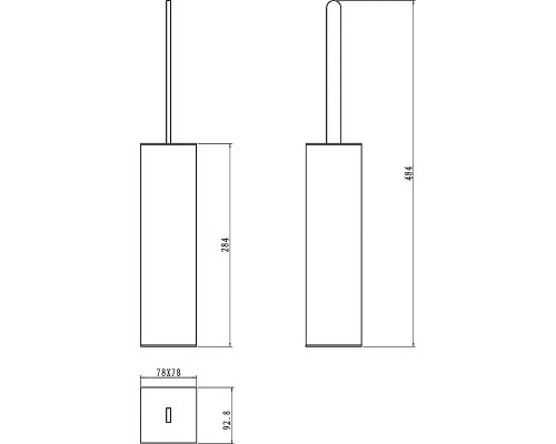 Купить Ершик для унитаза Boheme 10949-B-G Черный Золото в магазине сантехники Santeh-Crystal.ru