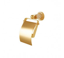 Держатель туалетной бумаги Boheme Murano 10901-W-G с крышкой Золото