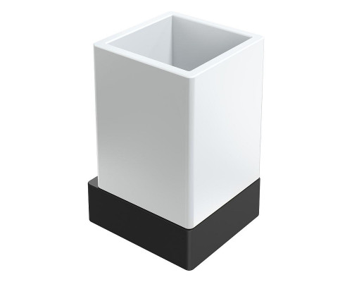 Стакан для зубных щеток Boheme Qubic 10724-B цвет Черный матовый