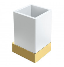 Стакан для зубных щеток Boheme Qubic 10724-G цвет Золото