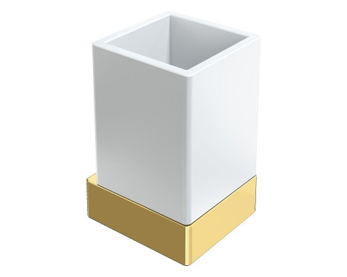 Стакан для зубных щеток Boheme Qubic 10724-G цвет Золото