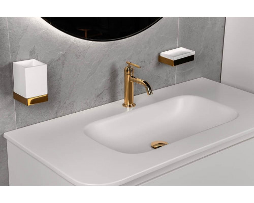 Стакан для зубных щеток Boheme Qubic 10724-G цвет Золото