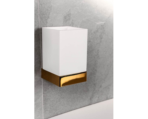 Стакан для зубных щеток Boheme Qubic 10724-G цвет Золото