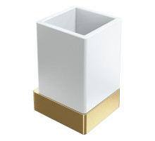 Стакан для зубных щеток Boheme Qubic 10724-MG цвет Золото матовое