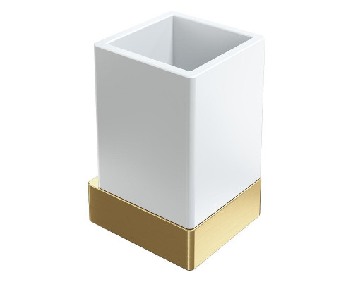 Стакан для зубных щеток Boheme Qubic 10724-MG цвет Золото матовое