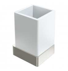 Стакан для зубных щеток Boheme Qubic 10724-NB цвет Брашированный никель