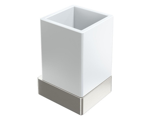 Стакан для зубных щеток Boheme Qubic 10724-NB цвет Брашированный никель