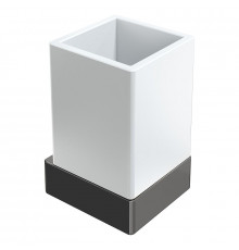 Стакан для зубных щеток Boheme Qubic 10724-SGM цвет Оружейная сталь глянцевая
