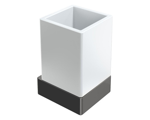 Стакан для зубных щеток Boheme Qubic 10724-SGM цвет Оружейная сталь глянцевая