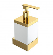 Дозатор для жидкого мыла Boheme Qubic 10727-G цвет Золото