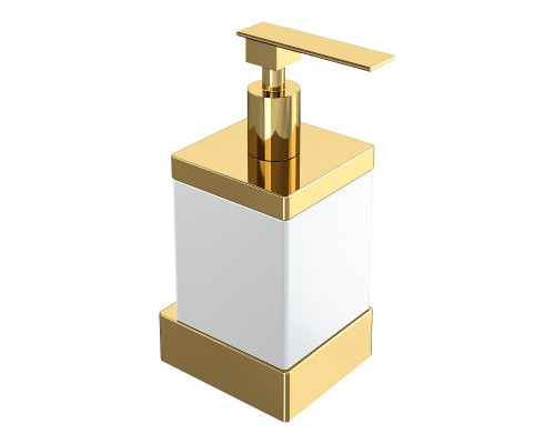 Дозатор для жидкого мыла Boheme Qubic 10727-G цвет Золото