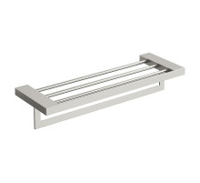 Полка для полотенец Boheme Qubic 10737-NB цвет Брашированный никель