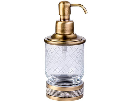 Дозатор для жидкого мыла Boheme Royal Cristal 10929-BR Бронза