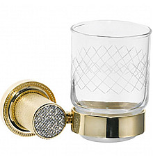 Стакан для зубных щеток Boheme Royal Cristal 10924-G Золото