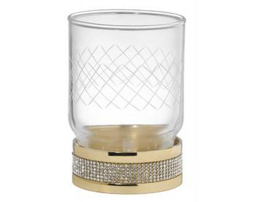 Стакан для зубных щеток Boheme Royal Cristal 10931-G-B цвет Золото