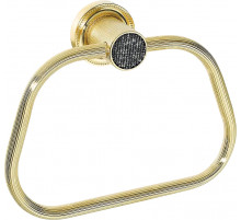 Кольцо для полотенец Boheme Royal Cristal 10925-G-B Золото с черными кристаллами