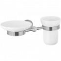 Стакан для зубных щеток с мыльницей Cezares APHRODITE-STTS-01 Хром