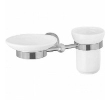 Стакан для зубных щеток с мыльницей Cezares APHRODITE-STTS-01 Хром