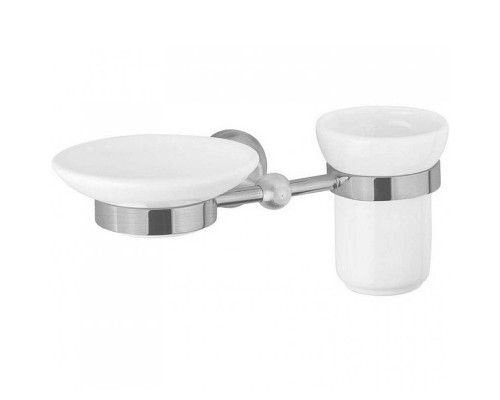 Приобрести Стакан для зубных щеток с мыльницей Cezares APHRODITE-STTS-01 Хром в магазине сантехники Santeh-Crystal.ru