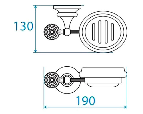Приобрести Мыльница Cezares Olimp-SOD-01-Sw Хром в магазине сантехники Santeh-Crystal.ru