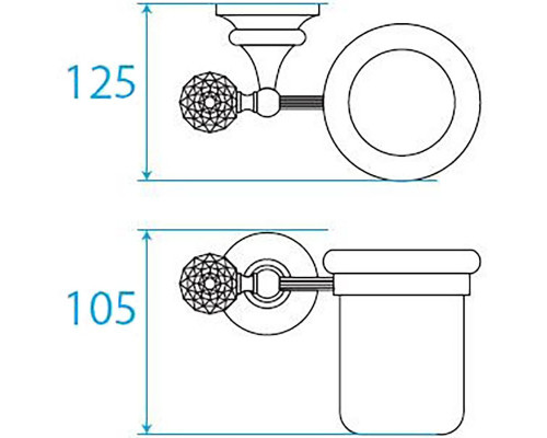 Купить Стакан для зубных щеток Cezares Olimp OLIMP-TUM-03/24-Sw Золото 24 карат в магазине сантехники Santeh-Crystal.ru