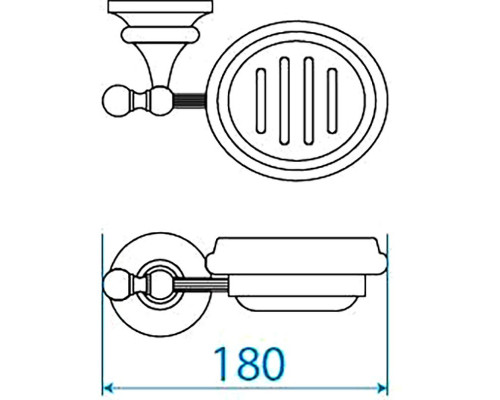 Приобрести Мыльница Cezares Olimp-SOD-02-M Бронза в магазине сантехники Santeh-Crystal.ru