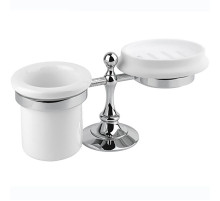 Стакан для зубных щеток с мыльницей Cezares Olimp OLIMP-STT-01-M Хром