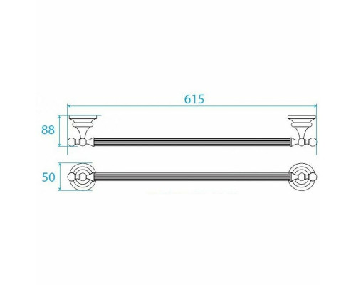 Полотенцедержатель Cezares Olimp OLIMP-TH06-03/24-M Золото 24 карат