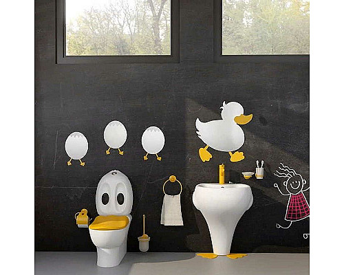 Купить Кольцо для полотенец Creavit Ducky BR20210Y Желтое в магазине сантехники Santeh-Crystal.ru