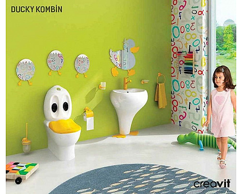 Купить Кольцо для полотенец Creavit Ducky BR20210Y Желтое в магазине сантехники Santeh-Crystal.ru