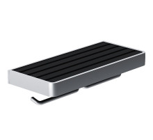 Держатель туалетной бумаги Damixa Jupiter DA77341900 двойной с полкой Черный Хром