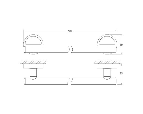 Приобрести Полотенцедержатель FBS Luxia LUX 032 Хром в магазине сантехники Santeh-Crystal.ru