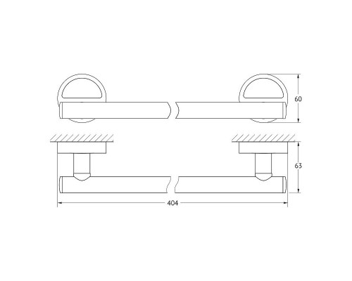 Приобрести Полотенцедержатель FBS Luxia LUX 030 Хром в магазине сантехники Santeh-Crystal.ru