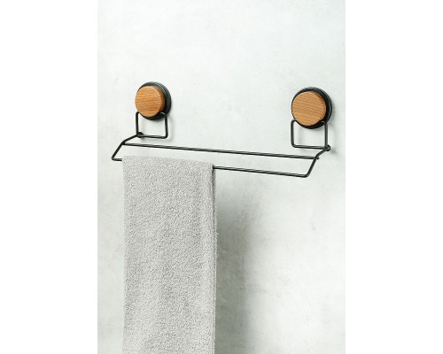 Купить Полотенцедержатель Fixsen Magic Wood FX-46002 двойной Черный матовый в магазине сантехники Santeh-Crystal.ru