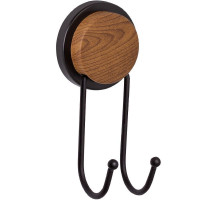 Двойной крючок Fixsen Magic Wood FX-46005A Черный матовый