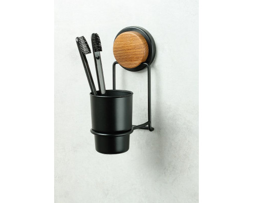 Заказать Стакан для зубных щеток Fixsen Magic Wood FX-46006 Черный матовый в магазине сантехники Santeh-Crystal.ru