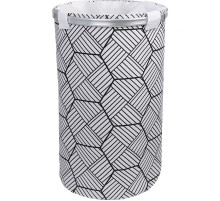 Корзина для белья Fixsen Smart Style FX-1033B Белая Черная