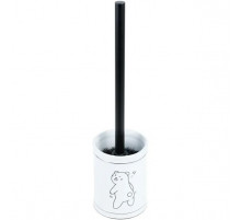 Ершик для унитаза Fixsen Teddy FX-600-5 Белый Черный