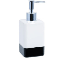 Дозатор жидкого мыла Fixsen Text FX-230-1 Белый Черный Хром