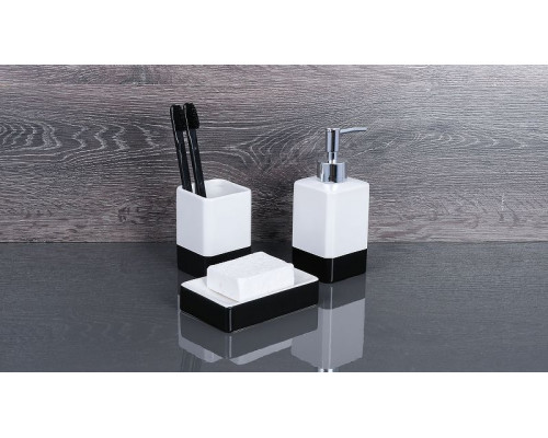 Купить Стакан для зубных щеток Fixsen Text FX-230-3 Белый в магазине сантехники Santeh-Crystal.ru