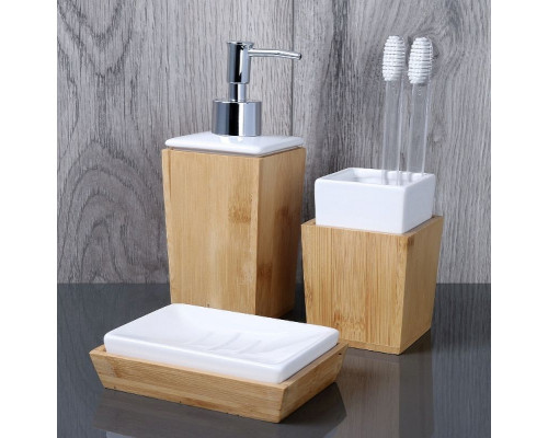 Заказать Дозатор жидкого мыла Fixsen Wood FX-110-1 Светлое дерево Белый в магазине сантехники Santeh-Crystal.ru