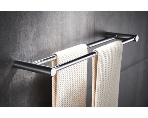 Заказать Полотенцедержатель Haiba HB8409 двойной Хром в магазине сантехники Santeh-Crystal.ru