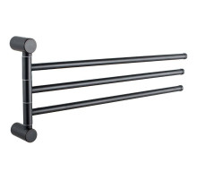 Полотенцедержатель Haiba HB8413-7 поворотный Черный матовый