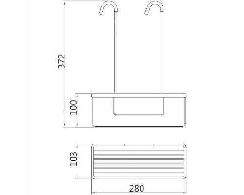 Приобрести Полка корзина Haiba HB339 Хром в магазине сантехники Santeh-Crystal.ru