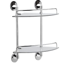 Стеклянная полка Haiba HB1607-2 угловая Хром