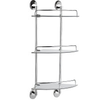 Стеклянная полка Haiba HB1607-3 угловая Хром
