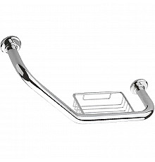 Поручень с мыльницей Haiba HB1719 Хром